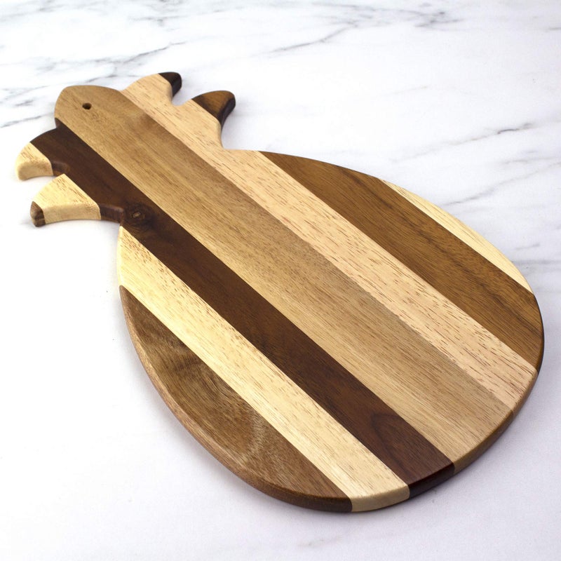 Totally Bamboo Rock & Branch Series Shiplap Pineapple Shaped Wood Serving and Cutting Board | Great for Wall Art 14-3/8"" x 8"" x 5/8"" - Image 4